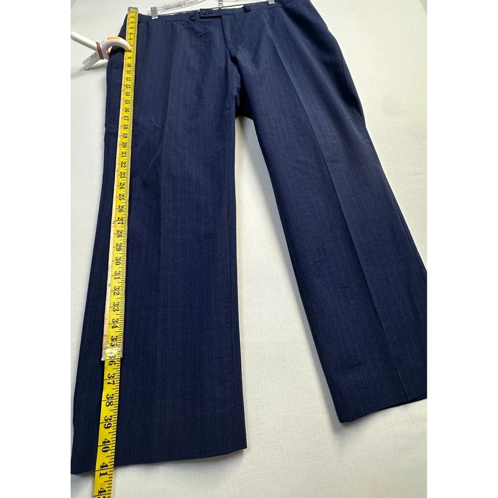 Collection by Michael Strahan Wool Blend Suit Blue Plaid Men's 56L - Picture 14 of 16